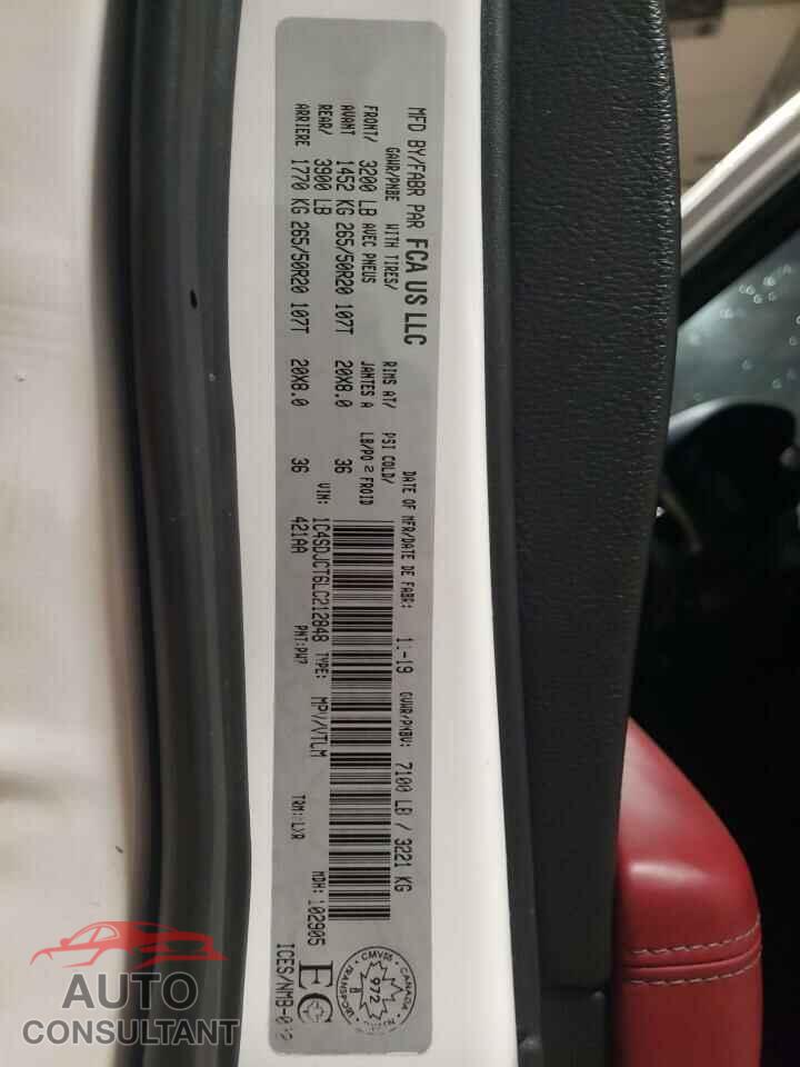 DODGE DURANGO 2020 - 1C4SDJCT6LC212848