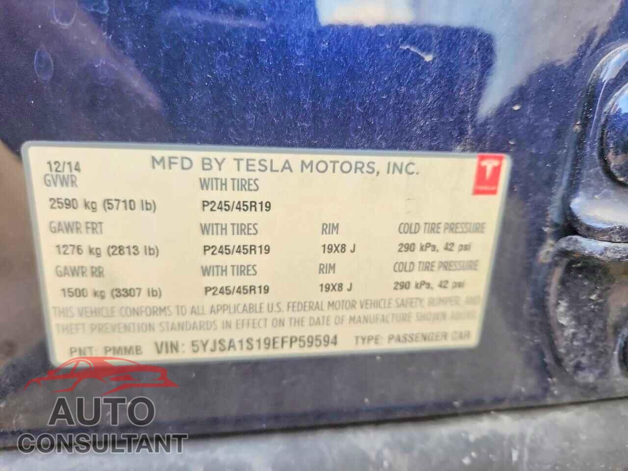 TESLA MODEL S 2014 - 5YJSA1S19EFP59594