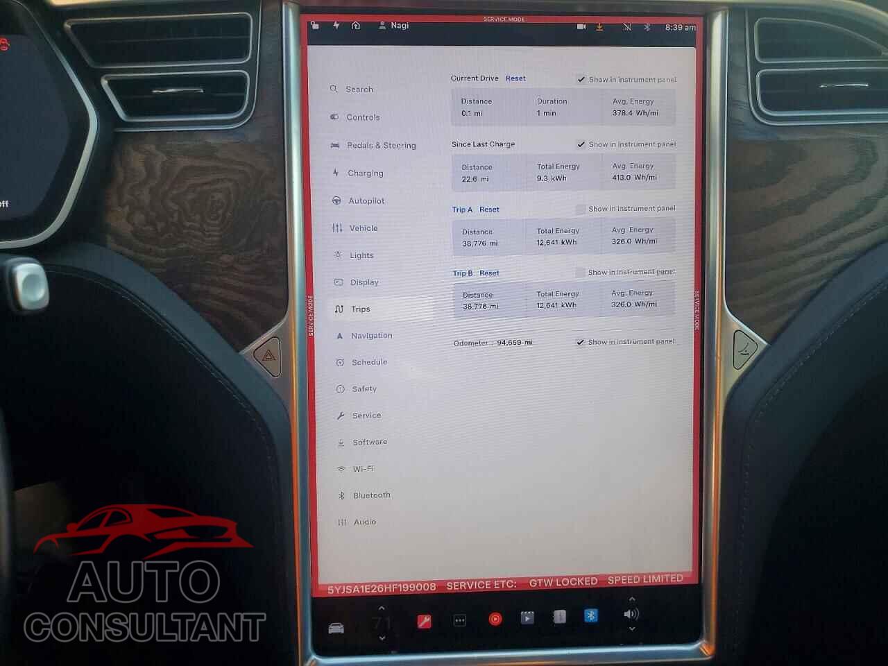 TESLA MODEL S 2017 - 5YJSA1E26HF199008