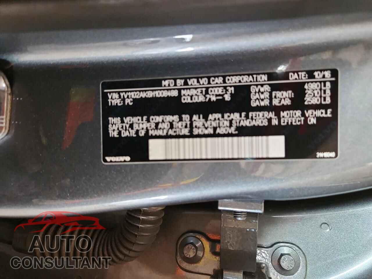 VOLVO S90 2017 - YV1102AK6H1008488
