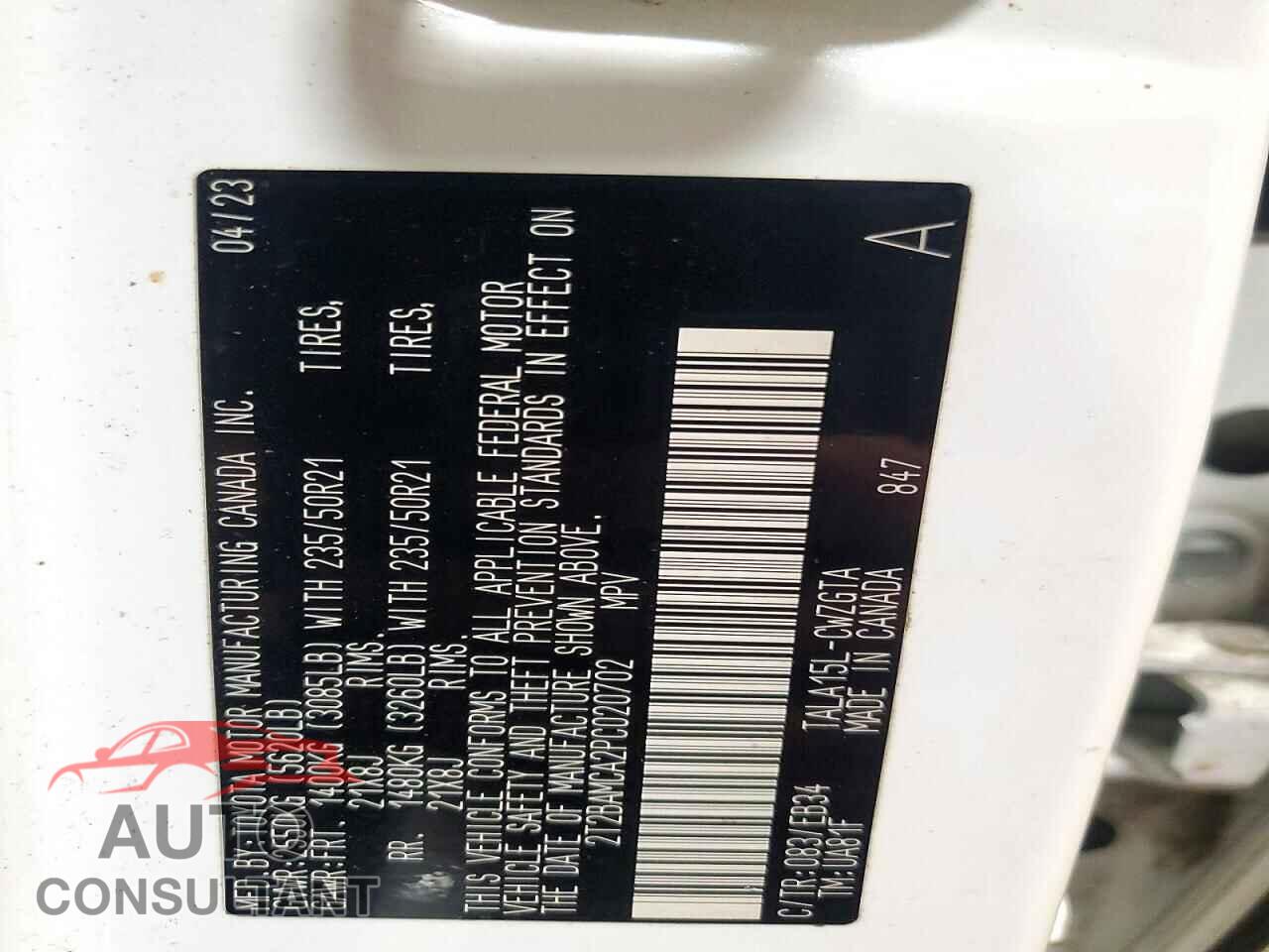 LEXUS RX350 2023 - 2T2BAMCA2PC020702