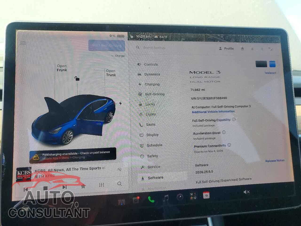 TESLA MODEL 3 2018 - 5YJ3E1EB6JF088490