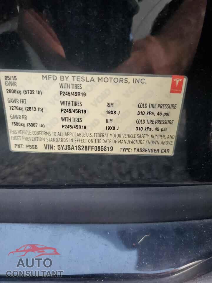 TESLA MODEL S 2015 - 5YJSA1S28FF085819