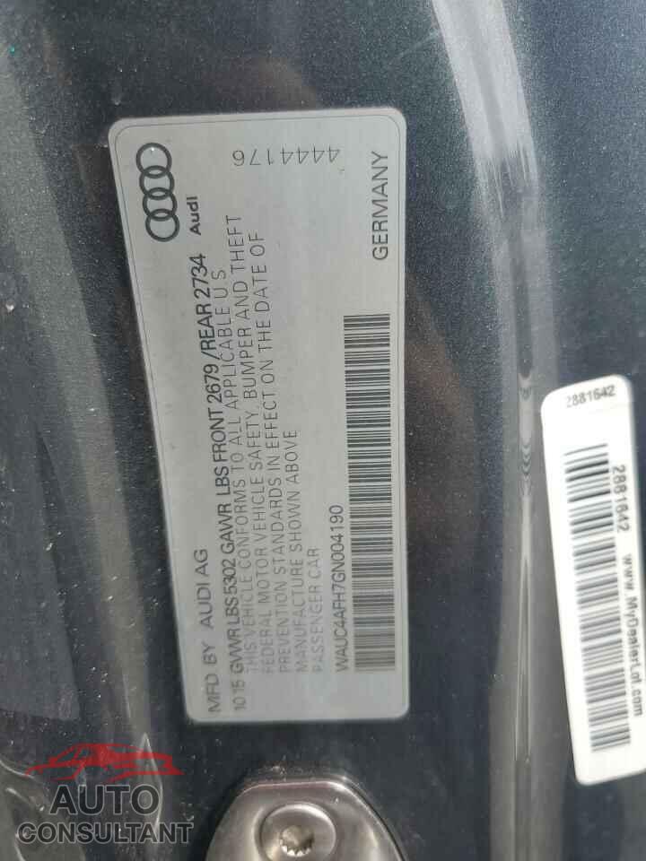 AUDI S5/RS5 2016 - WAUC4AFH7GN004190