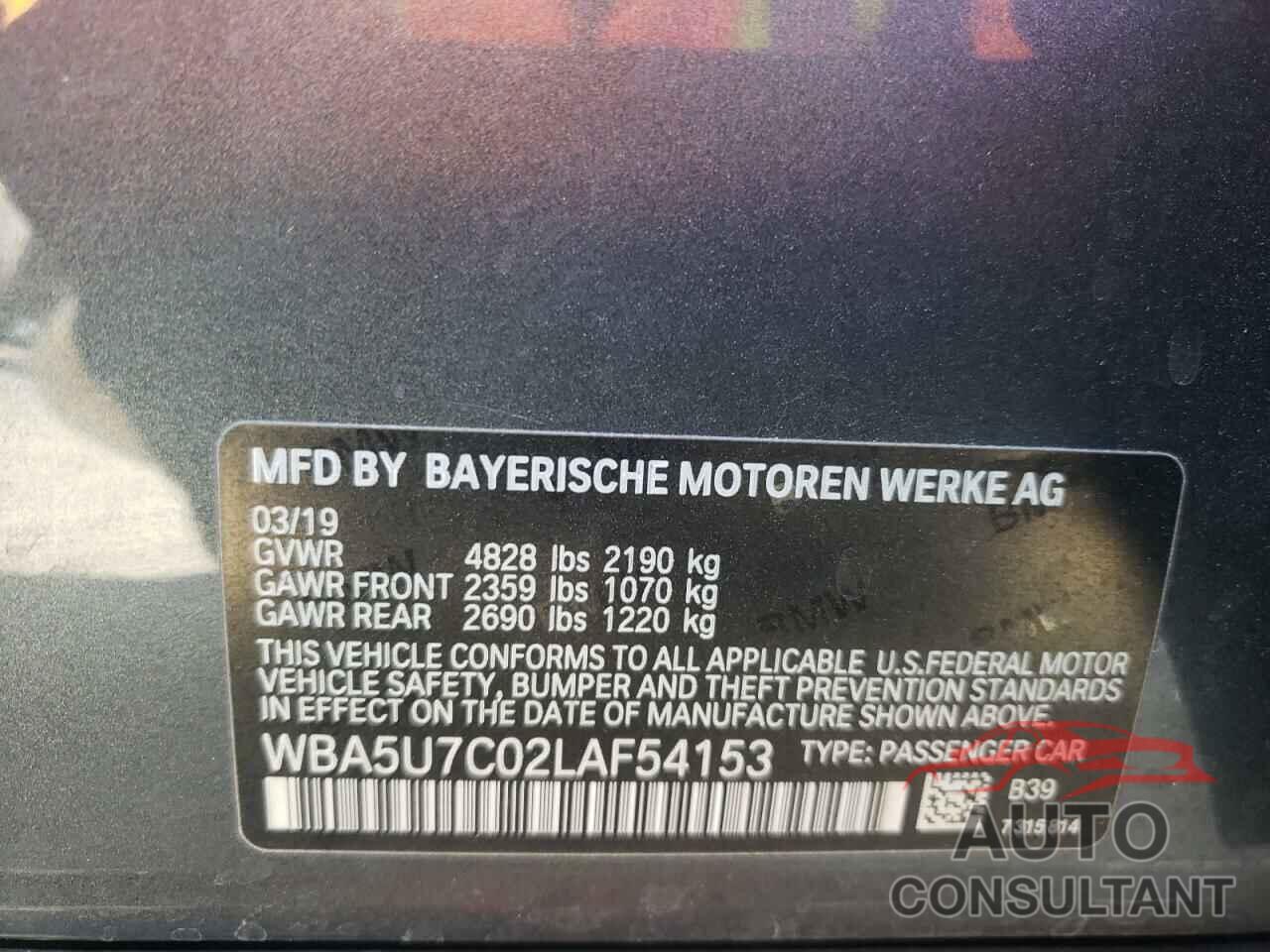 BMW M3 2020 - WBA5U7C02LAF54153