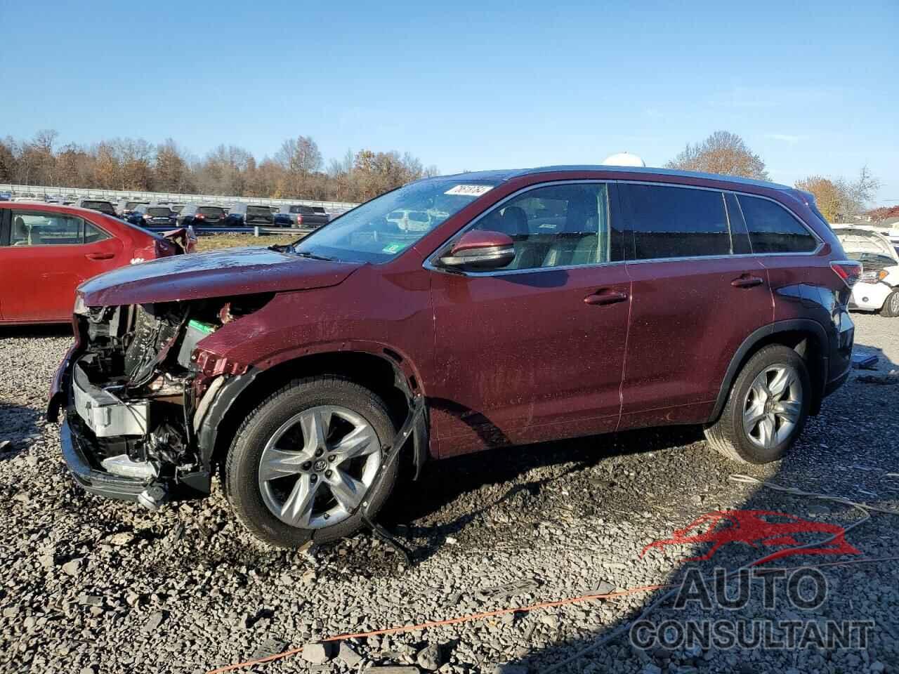 TOYOTA HIGHLANDER 2016 - 5TDDKRFH2GS329495