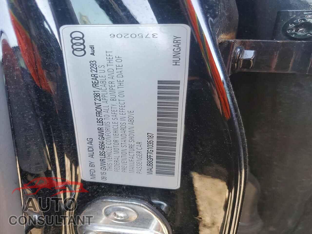 AUDI A3 2016 - WAUB8GFF7G1035187
