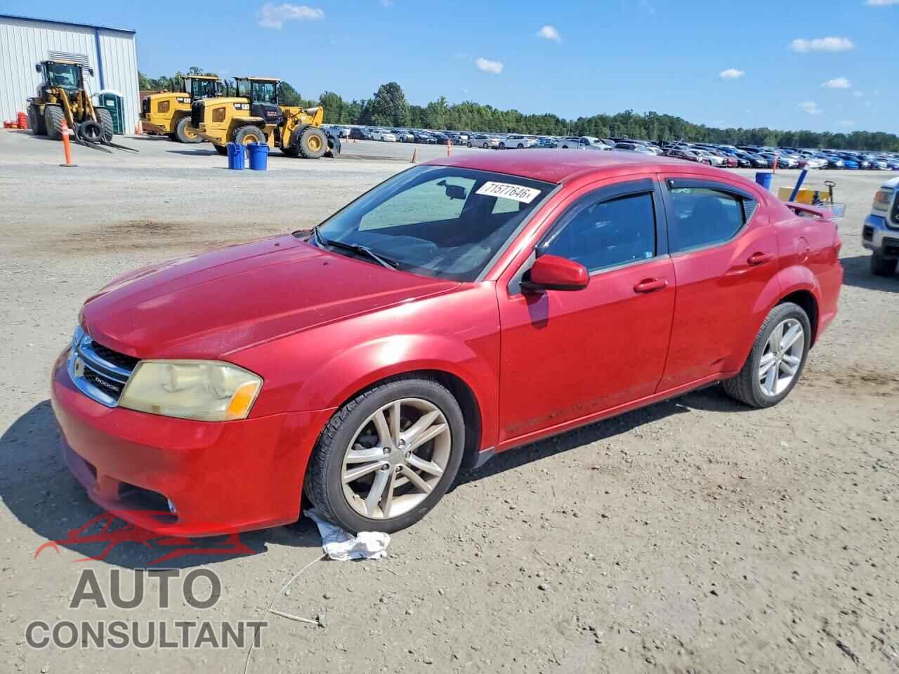 DODGE AVENGER 2012 - 1C3CDZEG6CN142537