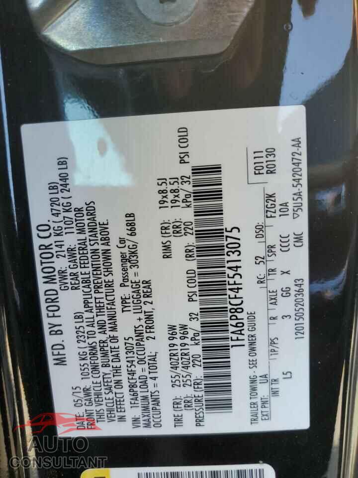 FORD MUSTANG 2015 - 1FA6P8CF4F5413075