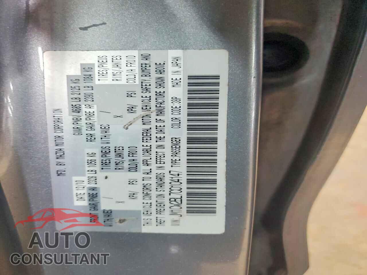 MAZDA 5 2012 - JM1CW2BL7C0104147
