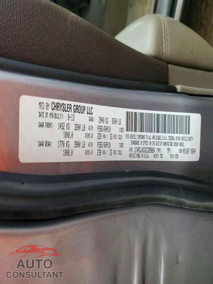 DODGE DURANGO 2013 - 1C4RDJAG3DC698864