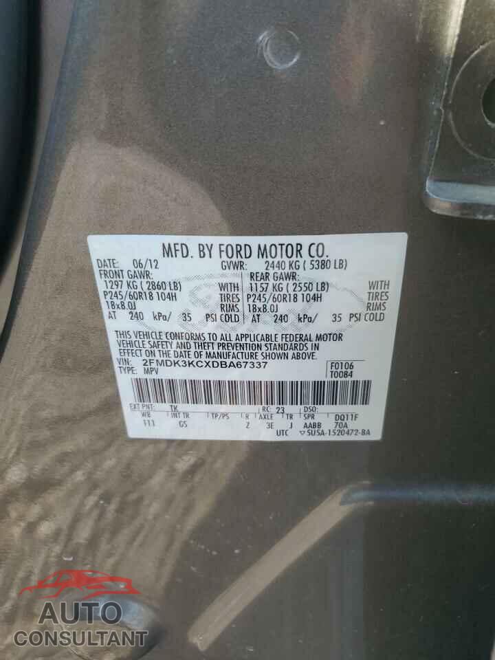FORD EDGE 2013 - 2FMDK3KCXDBA67337