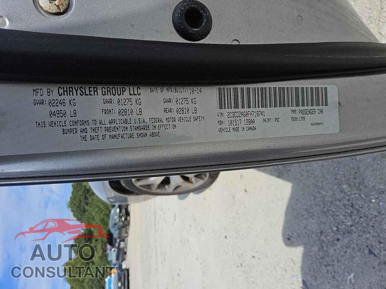 DODGE CHALLENGER 2015 - 2C3CDZAG0FH718741