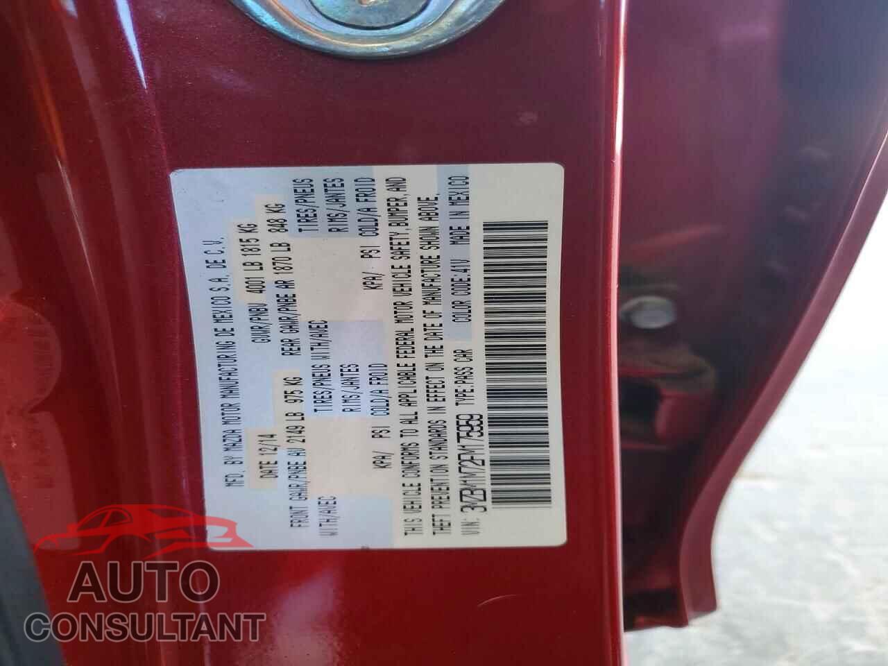 MAZDA 3 2015 - 3MZBM1M72FM175959