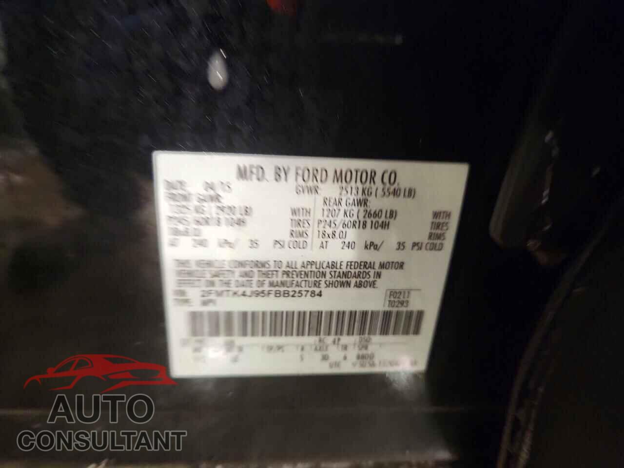 FORD EDGE 2015 - 2FMTK4J95FBB25784