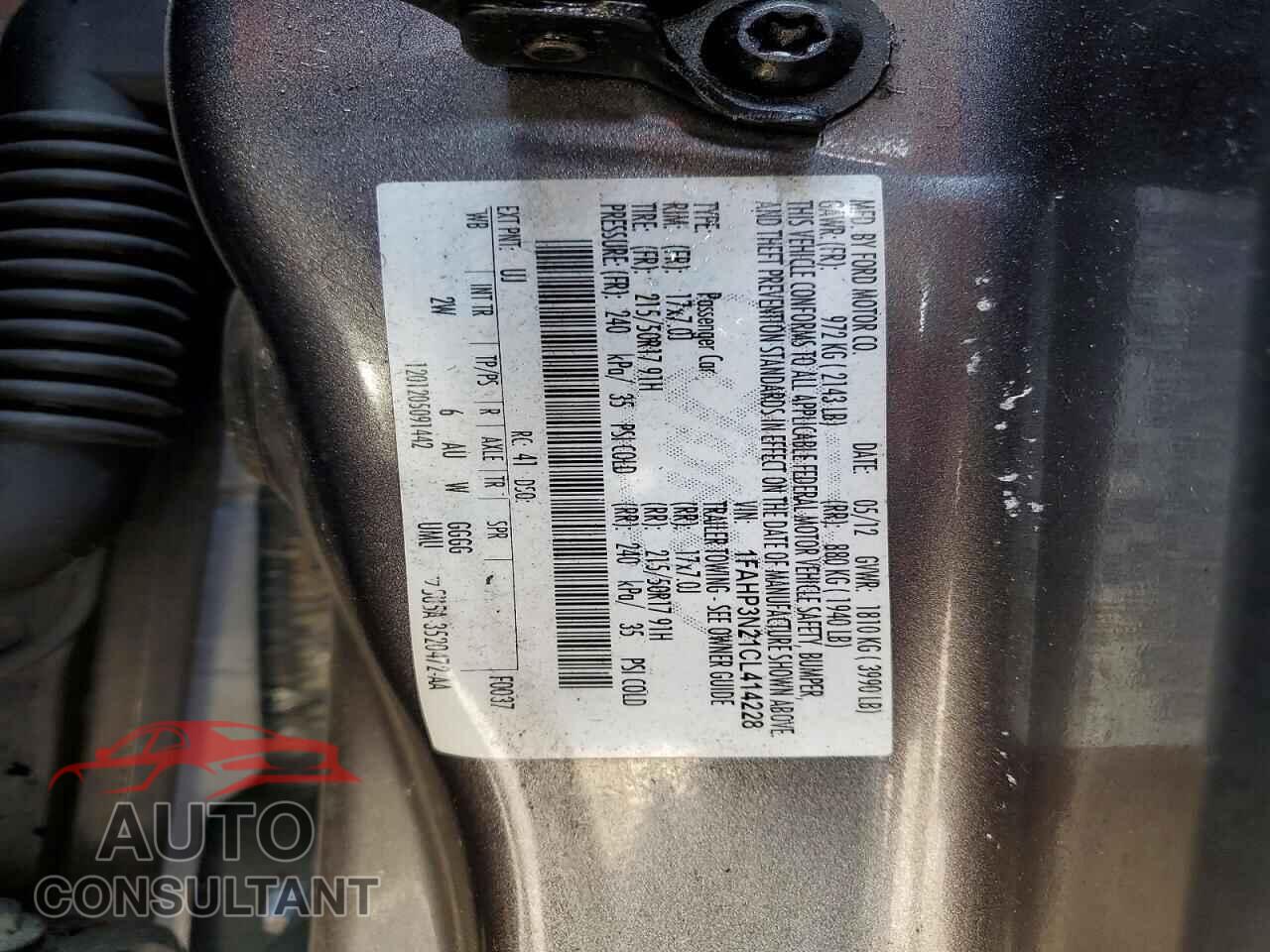 FORD FOCUS 2012 - 1FAHP3N21CL414228