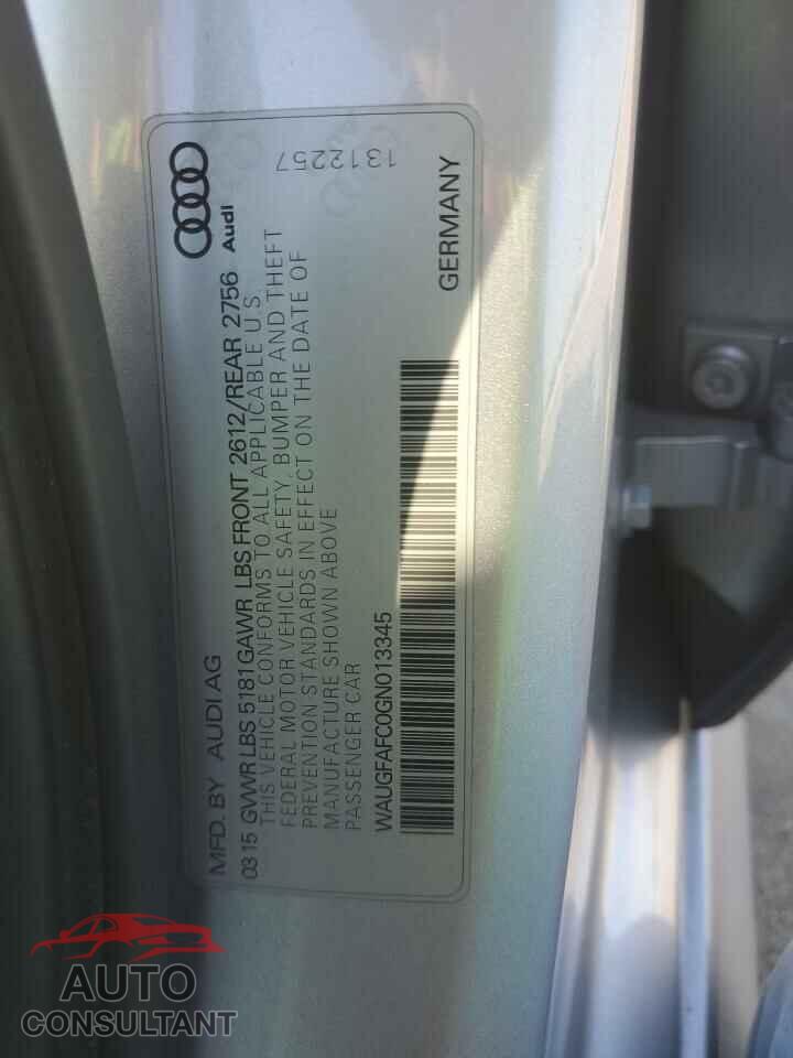 AUDI A6 2016 - WAUGFAFC0GN013345