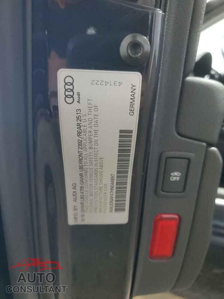 AUDI A4 2017 - WAUDNAF47HN044897