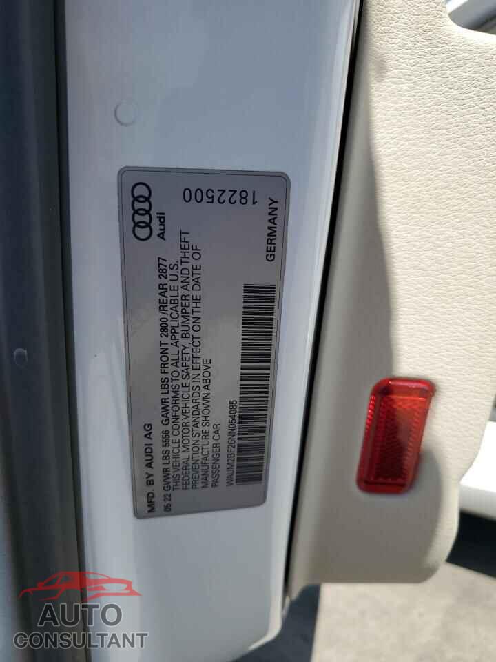 AUDI A6 2022 - WAUM2BF26NN054085