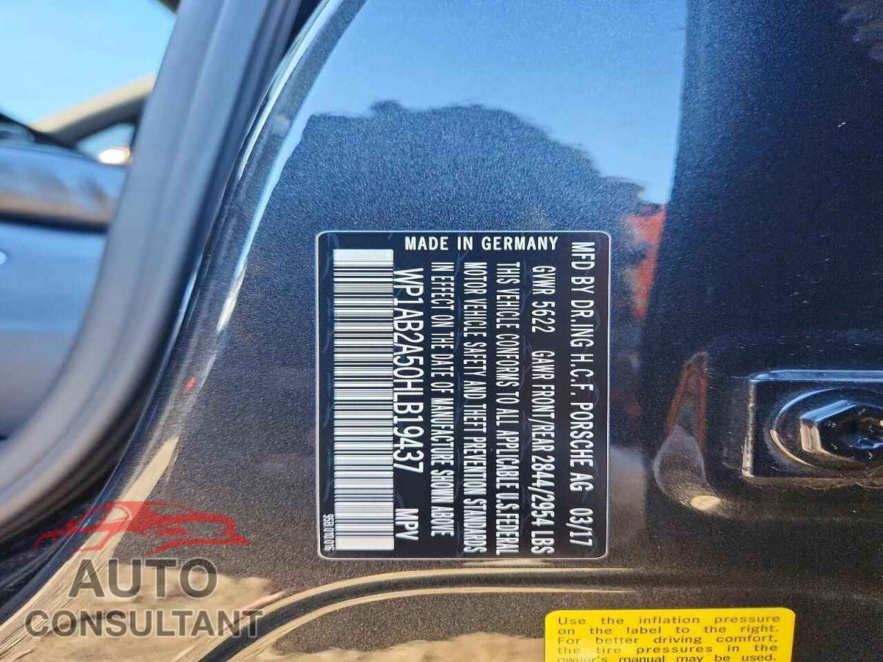 PORSCHE MACAN 2017 - WP1AB2A50HLB19437