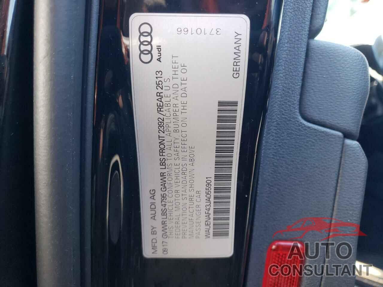 AUDI A4 2018 - WAUENAF43JA055901