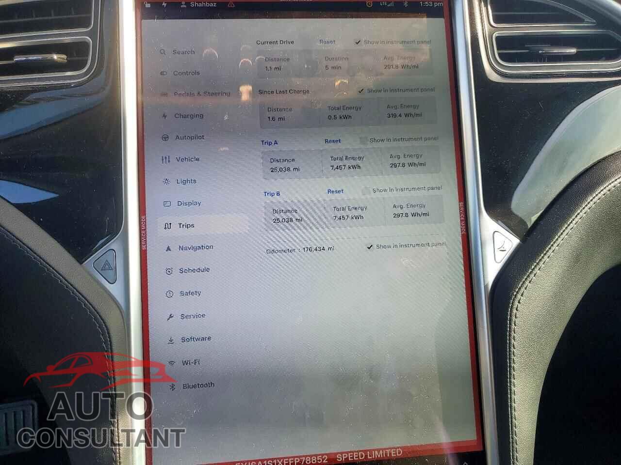 TESLA MODEL S 2015 - 5YJSA1S1XFFP78852