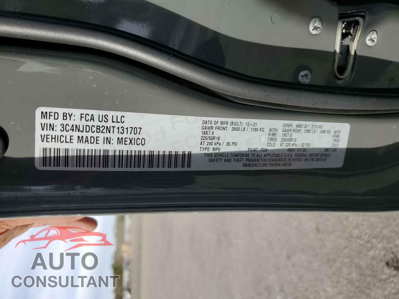 JEEP COMPASS 2022 - 3C4NJDCB2NT131707