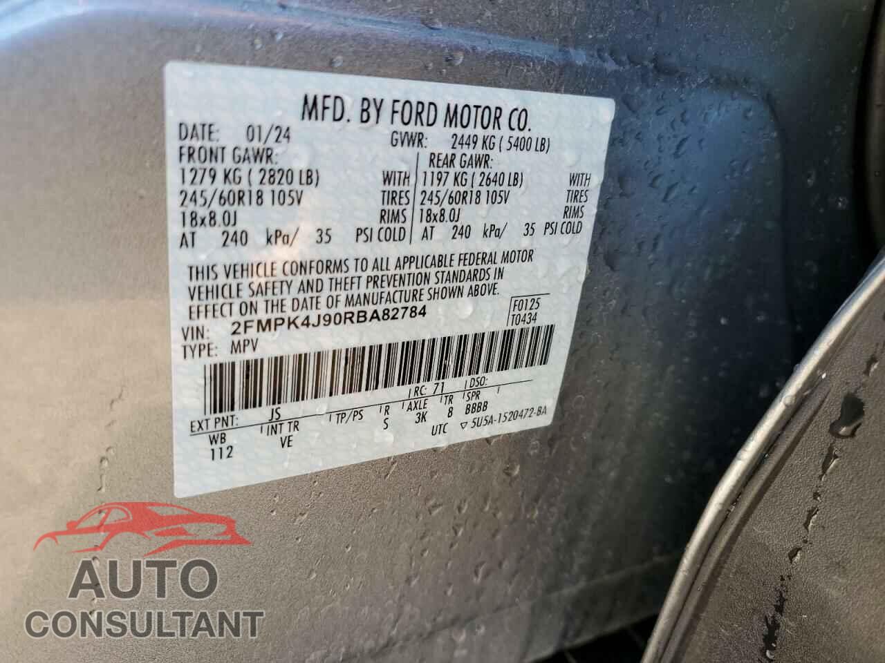 FORD EDGE 2024 - 2FMPK4J90RBA82784