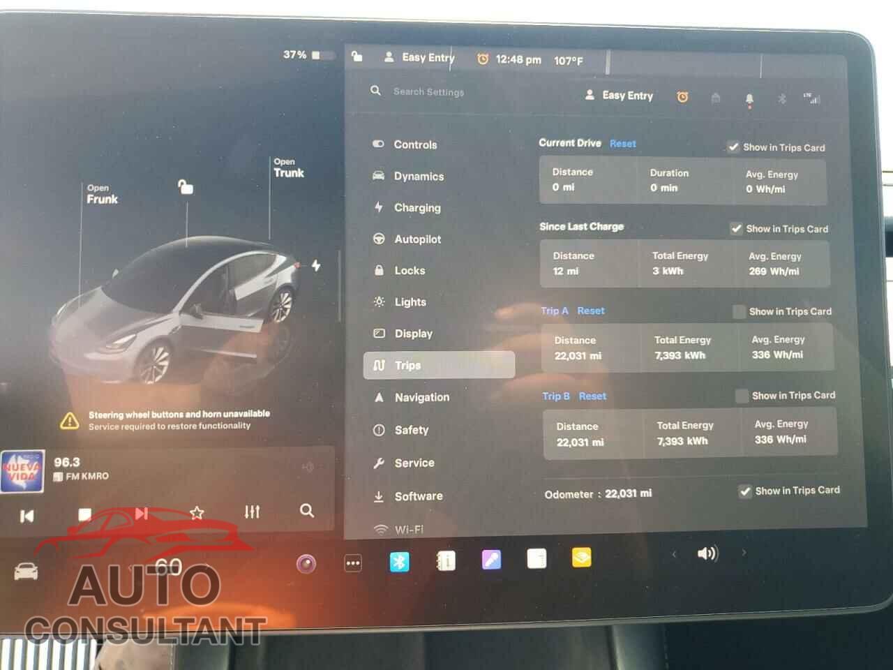 TESLA MODEL 3 2022 - 5YJ3E1EB4NF286264