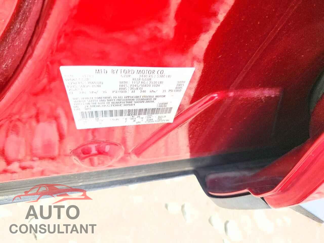 FORD EDGE 2013 - 2FMDK3KC7DBE30581