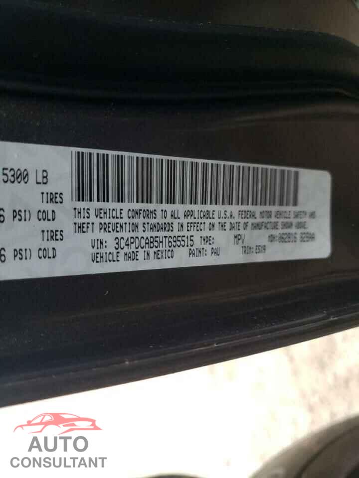 DODGE JOURNEY 2017 - 3C4PDCAB5HT695515