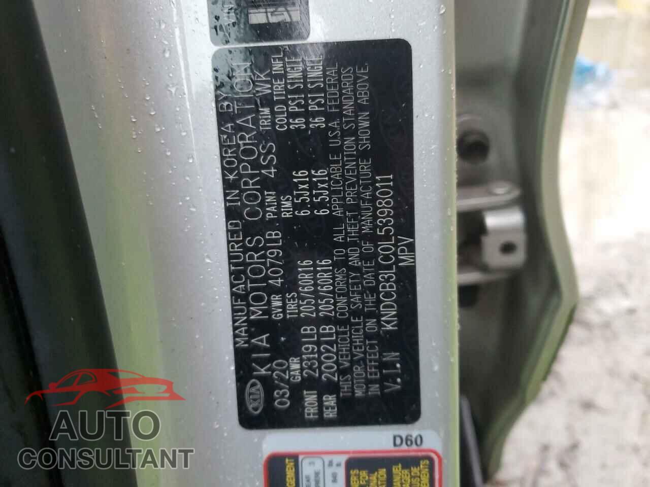 KIA NIRO 2020 - KNDCB3LC0L5398011