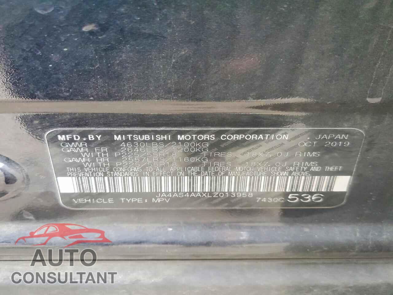 MITSUBISHI ECLIPSE 2020 - JA4AS4AAXLZ013958