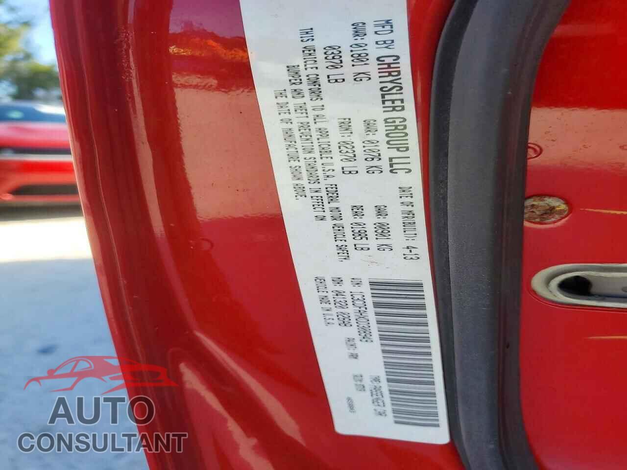 DODGE DART 2013 - 1C3CDFAHXDD308949