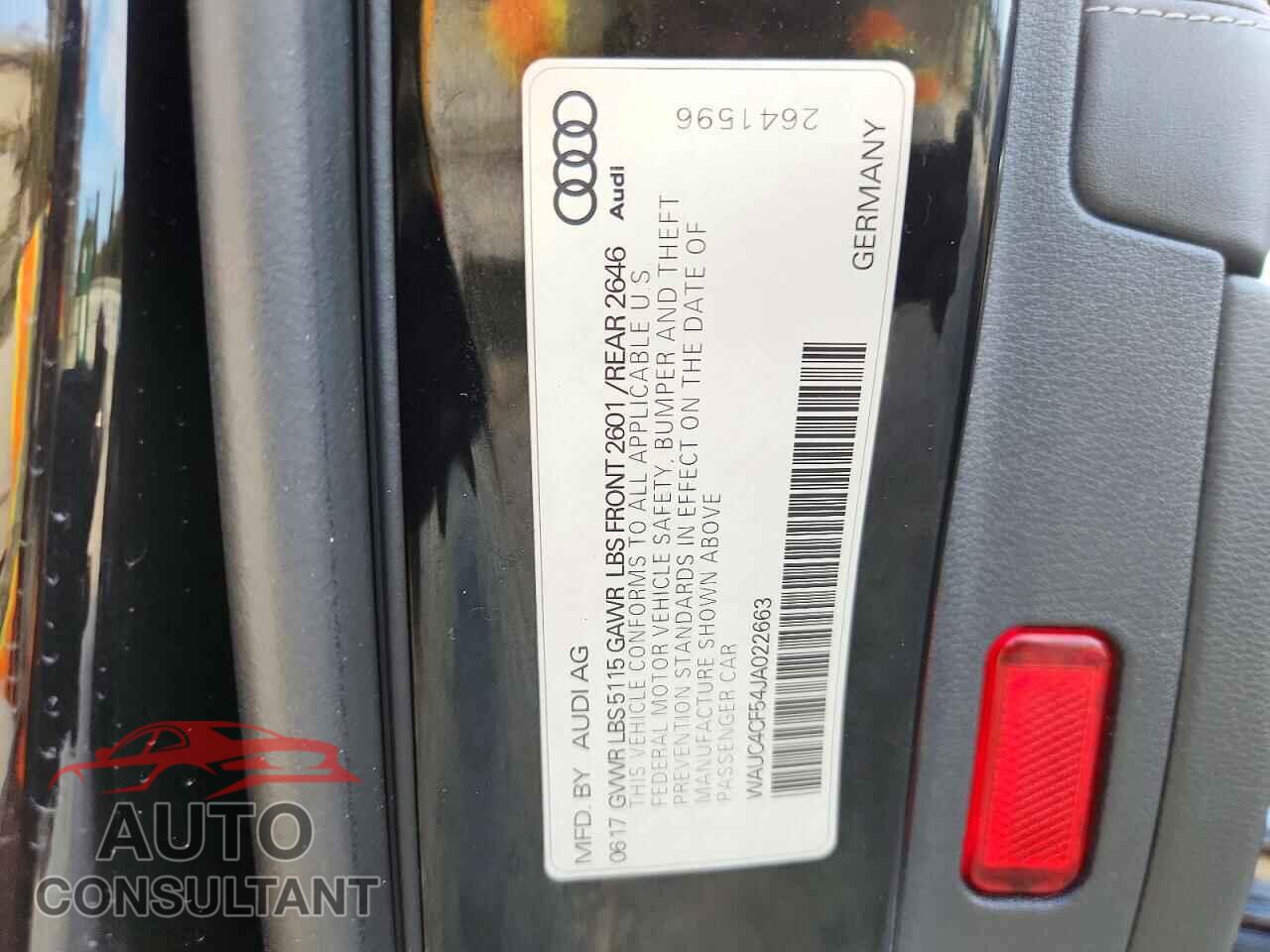 AUDI S5/RS5 2018 - WAUC4CF54JA022663