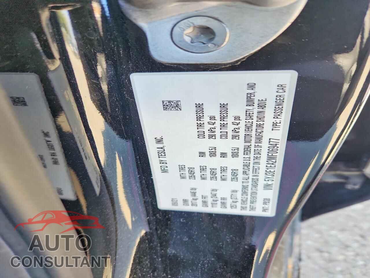 TESLA MODEL 3 2021 - 5YJ3E1EA2MF069477