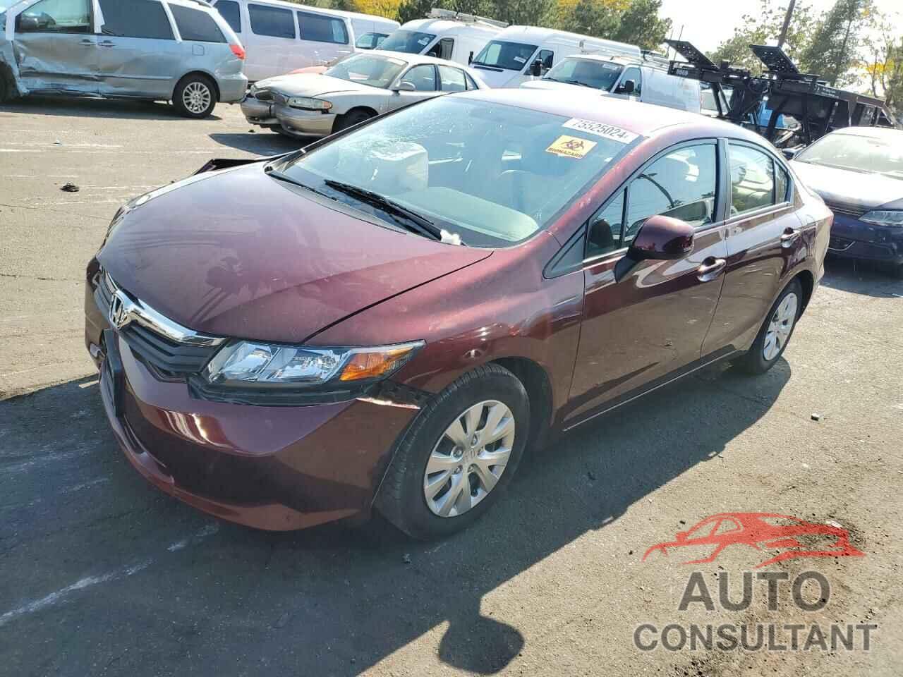 HONDA CIVIC 2012 - 2HGFB2F57CH609316