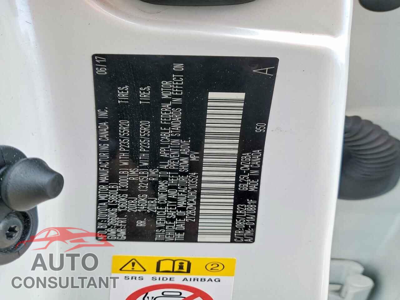 LEXUS RX350 2017 - 2T2BZMCA0HC103524