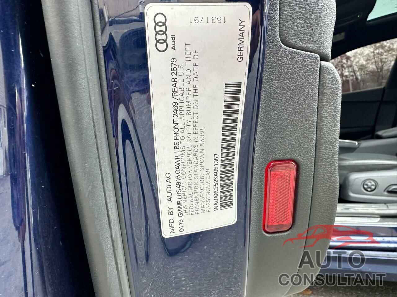AUDI A5 2019 - WAUANCF52KA051357