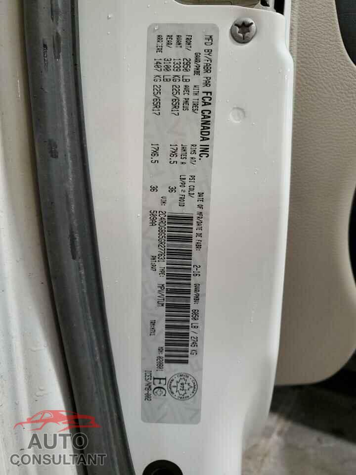 DODGE CARAVAN 2016 - 2C4RDGBG5GR277631