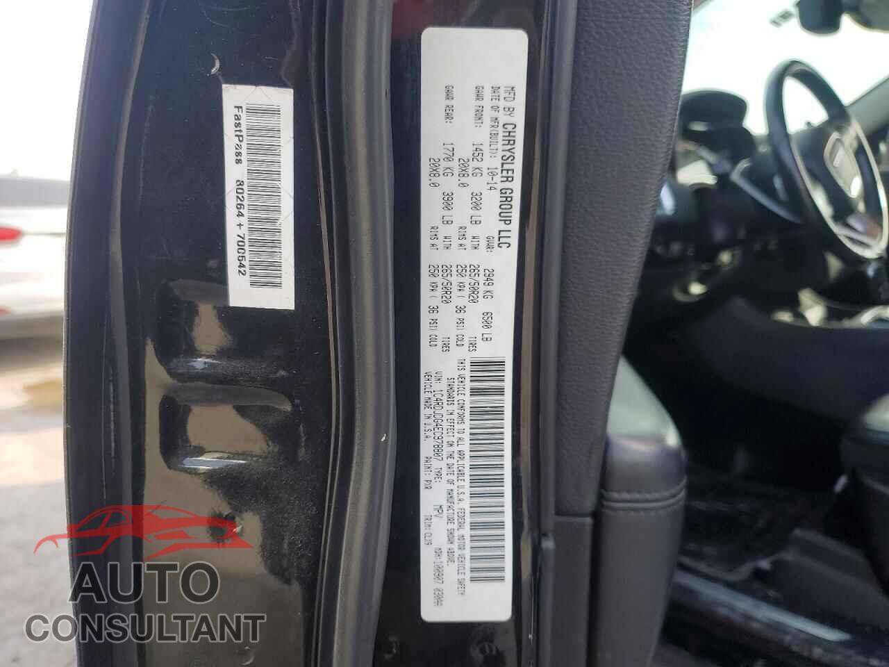 DODGE DURANGO 2014 - 1C4RDJDG4EC978807