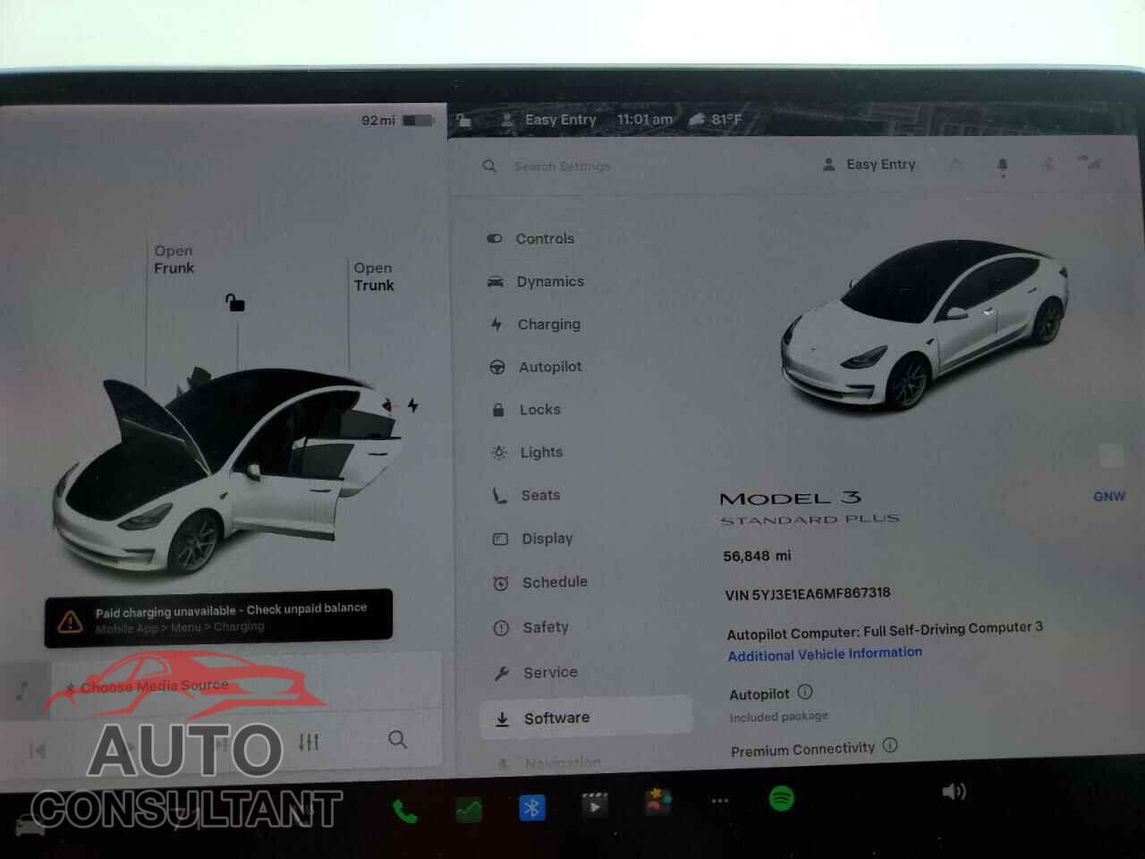 TESLA MODEL 3 2021 - 5YJ3E1EA6MF867318