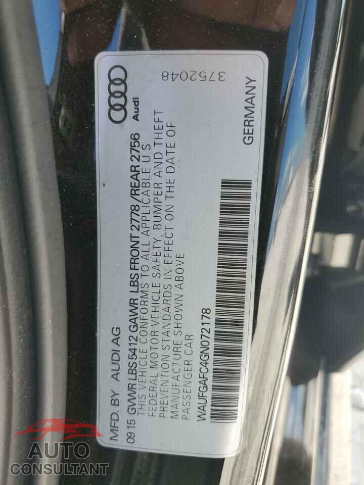 AUDI A6 2016 - WAUFGAFC4GN072178