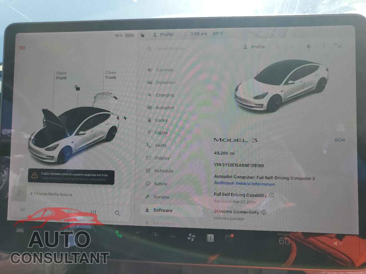 TESLA MODEL 3 2022 - 5YJ3E1EA6NF128189