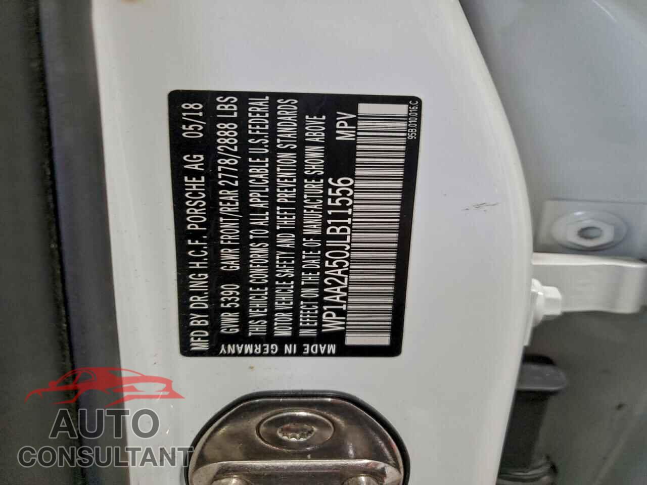 PORSCHE MACAN 2018 - WP1AA2A50JLB11556