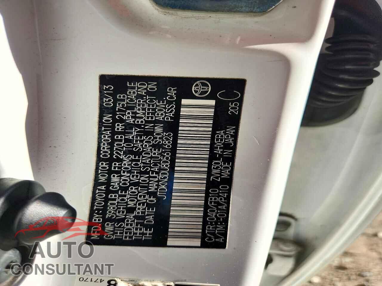 TOYOTA PRIUS 2013 - JTDKN3DU8D5616823