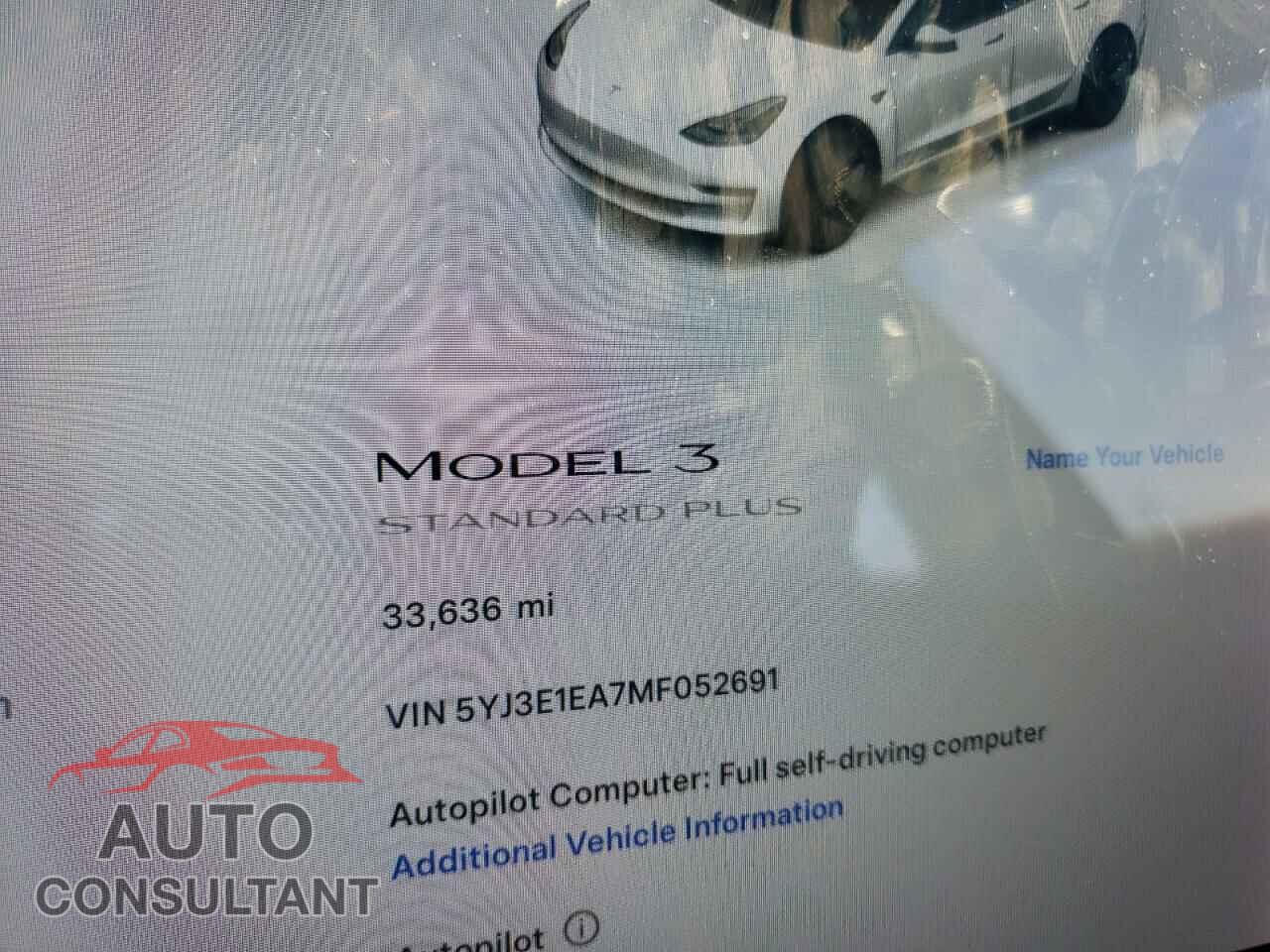 TESLA MODEL 3 2021 - 5YJ3E1EA7MF052691