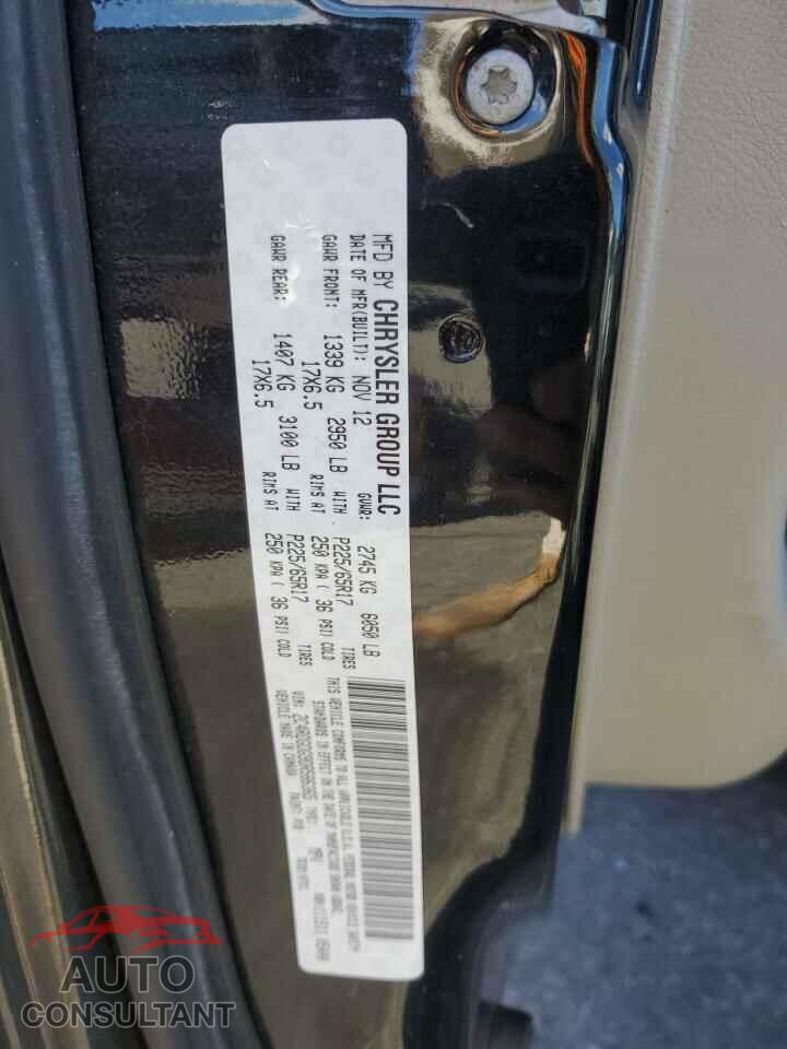 DODGE CARAVAN 2013 - 2C4RDGDG9DR586365