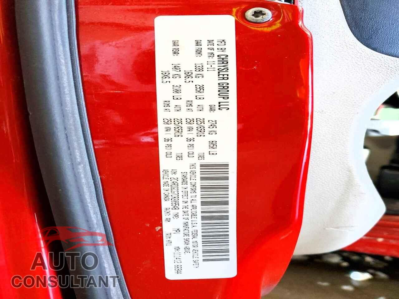 DODGE CARAVAN 2012 - 2C4RDGCG7CR209548