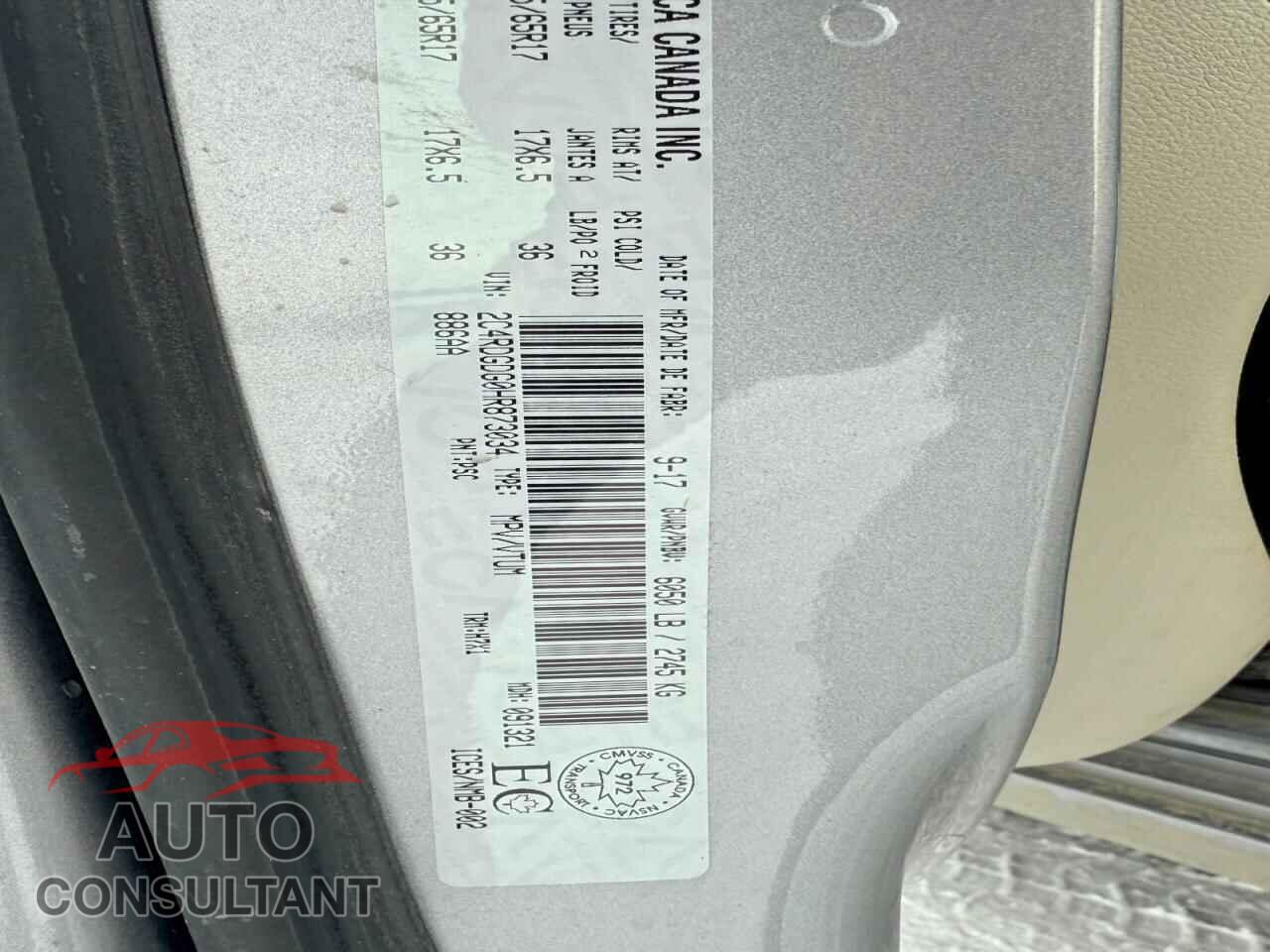 DODGE CARAVAN 2017 - 2C4RDGDG0HR873034